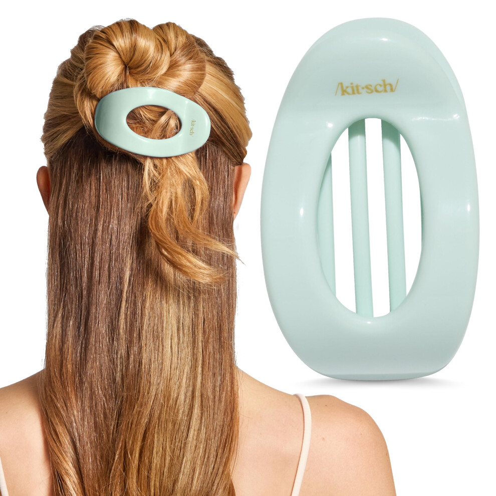 Kitsch Unisex Small Flat Claw Clips For Women - Stylish Flat Hair Clips For Women Strong Hold For Thick & Fine Hair | Non-Slip For Secure Comfortable All-D