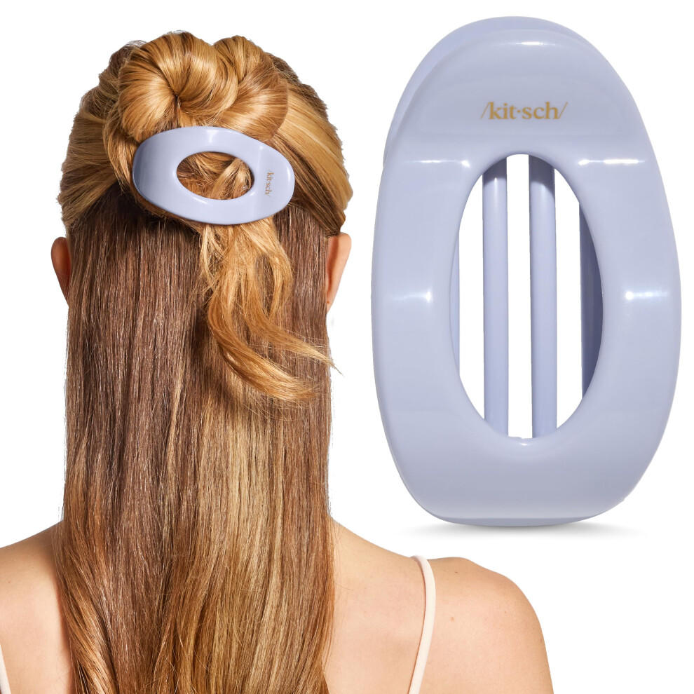 Kitsch Unisex Medium Flat Claw Clips For Women - Stylish Flat Hair Clips For Women Strong Hold For Thick & Fine Hair | Non-Slip For Secure Comfortable All