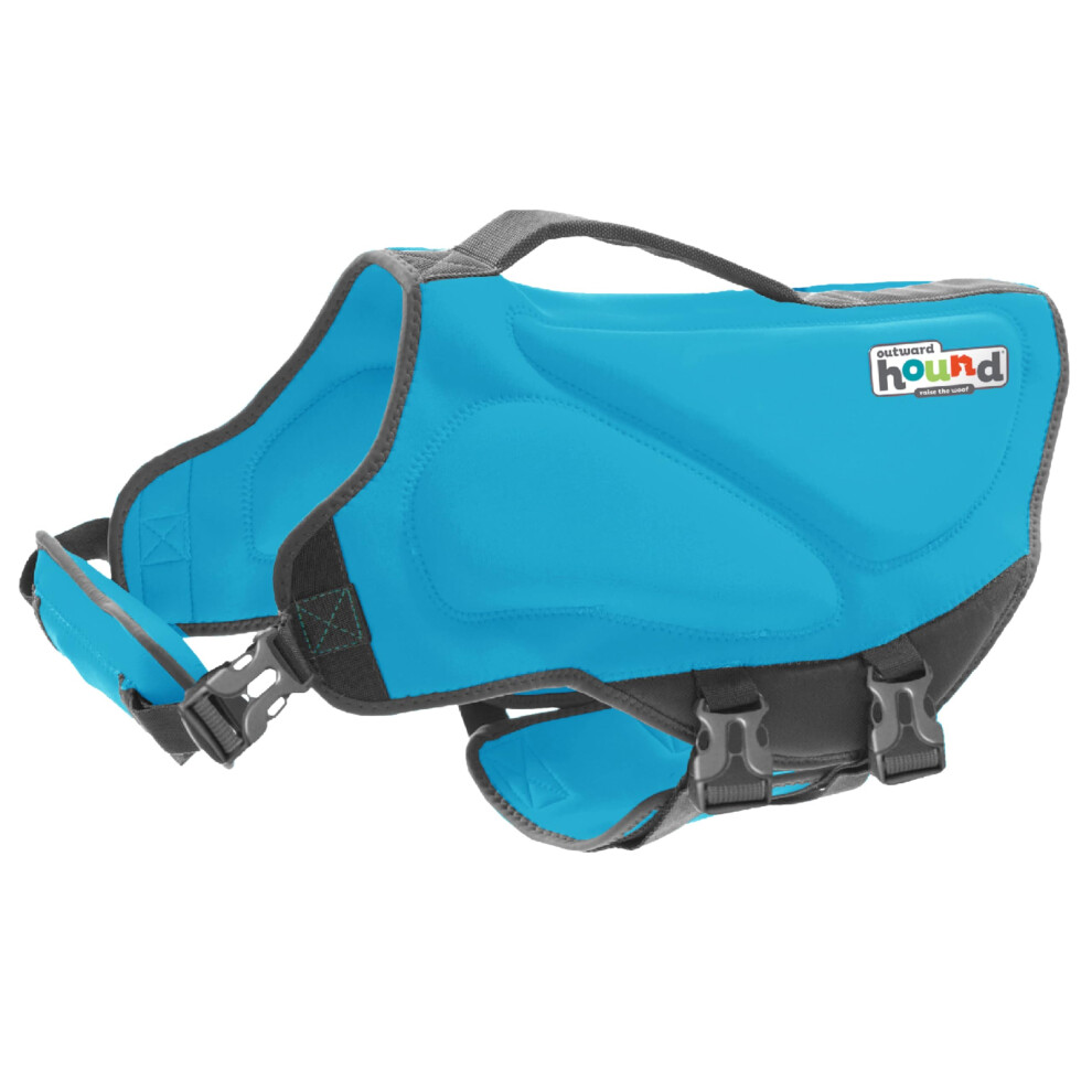 Outward Hound Dawson Swim Dog Life Jacket High-Performance Neoprene Dog Life Vest for Swimming Boating and Water Safety XS Blue