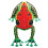 Windnsun regenwoud dartfrog nylon kite-44 centimeter lang 1