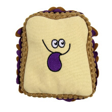 TrustyPup Tough 'N Fun PBJ Squeaky Pehmolelu Koira Chew Guard Technology - Tan Medium (71151)
