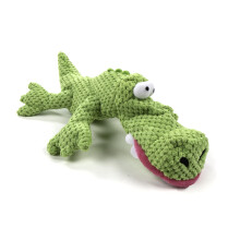TrustyPup Tough 'N Fun Checker Gator Squeaky Pehmolelu Chew Guard Technology - Green Large (71147)