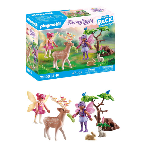PLAYMOBIL Playmobil Starter Pack Feen mit Waldtieren
