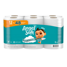 Papel higinico suave de ngel 12 mega rollos = 48 Rollos regulares Soft and Fuerte Tisse Tissue