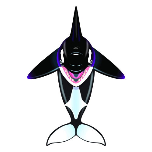 Windnsun Sealife polyester ripstop orca kite 57 """" lang