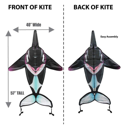 Windnsun Sealife polyester ripstop orca kite 57 """" lang 2