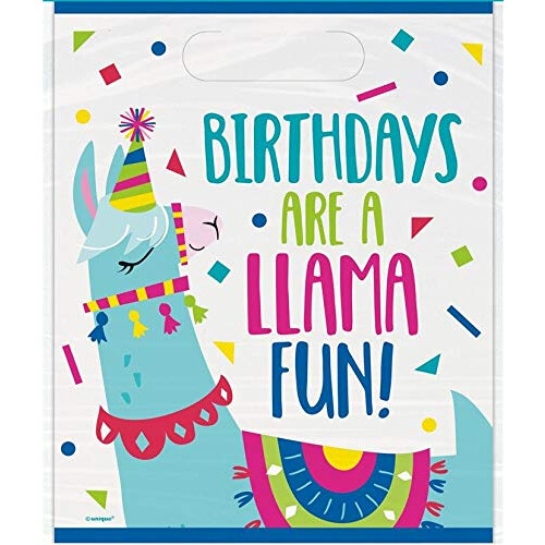 Lama f?dselsdagsfest Loot Tasker | 9"""" x 7,5"""" | 8 stk 2