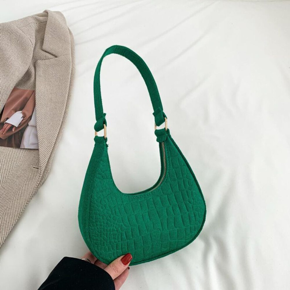 (green) Women Top-handle Bags Autumn Winter  Bag   Shoulder Bag Portable Women's Bag Bolso Mujer Handbags Felt