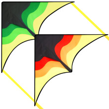 SYNCFUN 2 Packs Large Delta Kite Gradient Green and Yellow- Easy to Fly for Kids and Adults, Beach Kite with 328 ft String for Outdoor Games and Activ