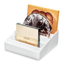iDesign The Sarah Tanno Collection Silicone Makeup Palette Holder and Cosmetic Organizer White