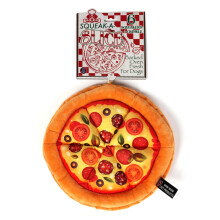 Bow Wow Pet Pizza Hundeleget?j Knirkende plys et stykke k?ledyrs t?nder Drilleleget?j