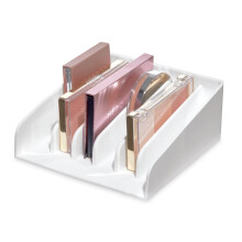 iDesign The Sarah Tanno Collection Silicone Makeup Palette Holder and Cosmetic Organizer White