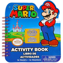 Paper Sticker Activity Book 6,75"" x 5,4"""" 1 pocet ideln pro zbavu a ucen det Super Mario Brothers