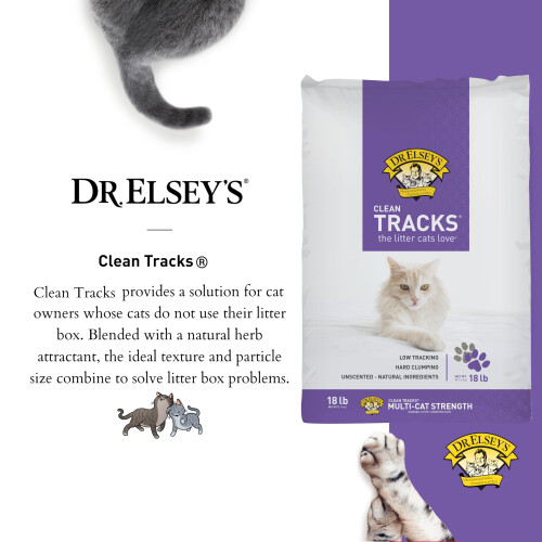 Elsey's Clean Tracks Clumping Clay Cat Maca 18 lb. Bolsa 2