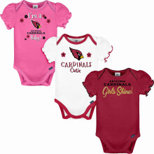 Gerber Baby Girl's NFL 3-pack kortrmad bodysuit Team Frg 18 mnader