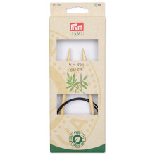 Prym 32"""" (80 cm) Rundstricknadeln aus Bambus, US 9 (5,5 mm)