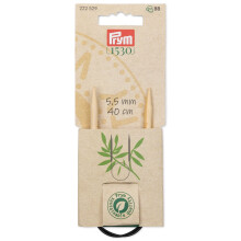 Prym 16"""" (40 cm) runde bambus strikkepinde US 9 (5,5 mm)