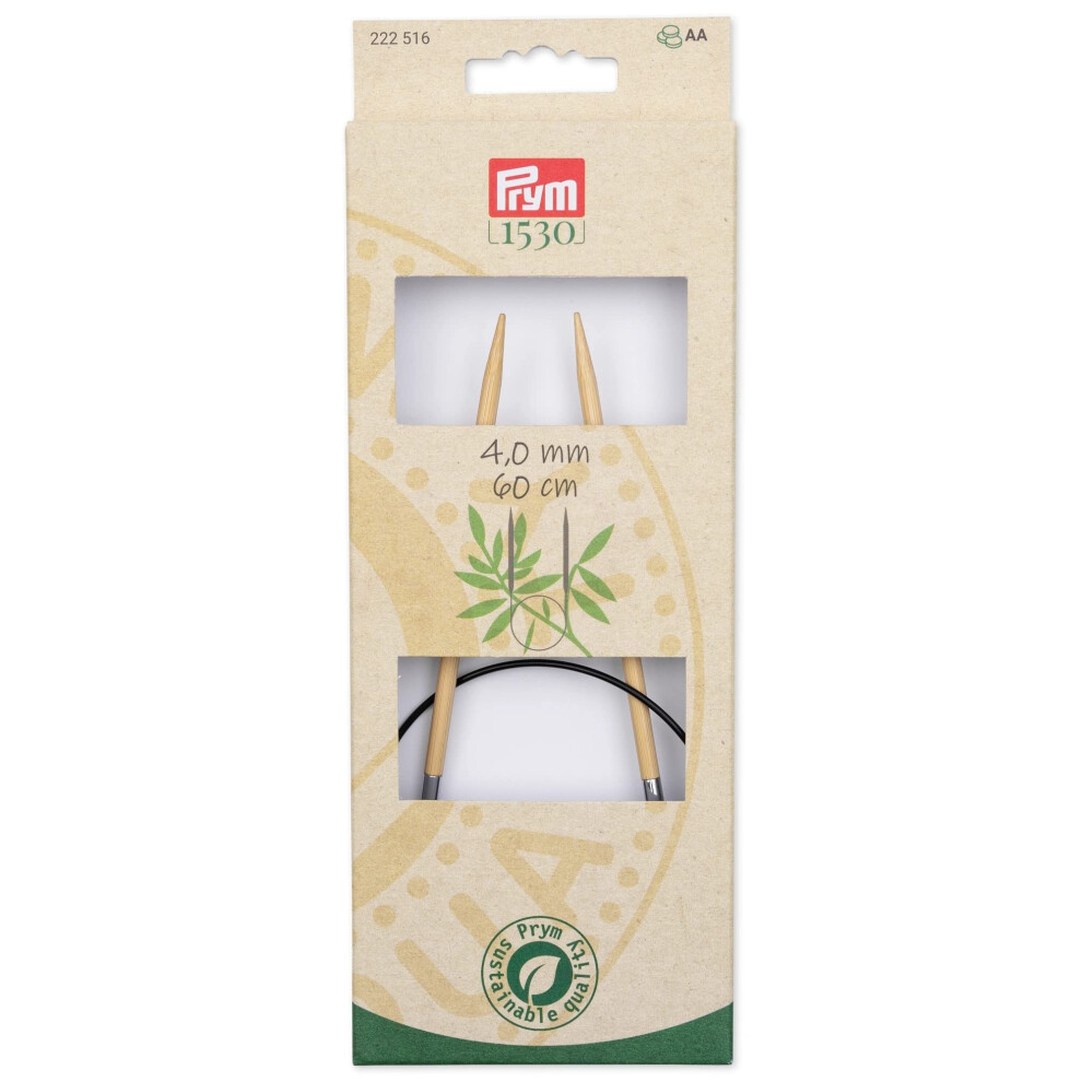 Prym 24"""" (60 Cm) Circular Bamboo Knitting Needles Us 6 (4 Mm)