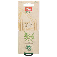 Prym 16"""" (40 cm) runde bambus strikkepinde US 8 (5 mm)