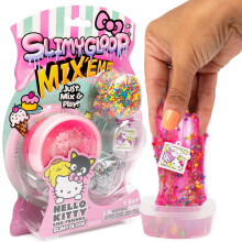 Hello Kitty en Vrienden SLIMYGLOOP Mix'EMS, Roze Glitter Slijm, Verzamel Charm, Speelse Slijm Add-Ins