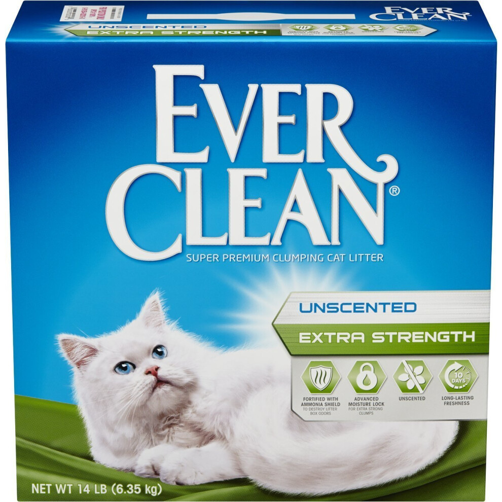 Ever Clean Extra Strength Cat Litter Unscented 14-Pound Box