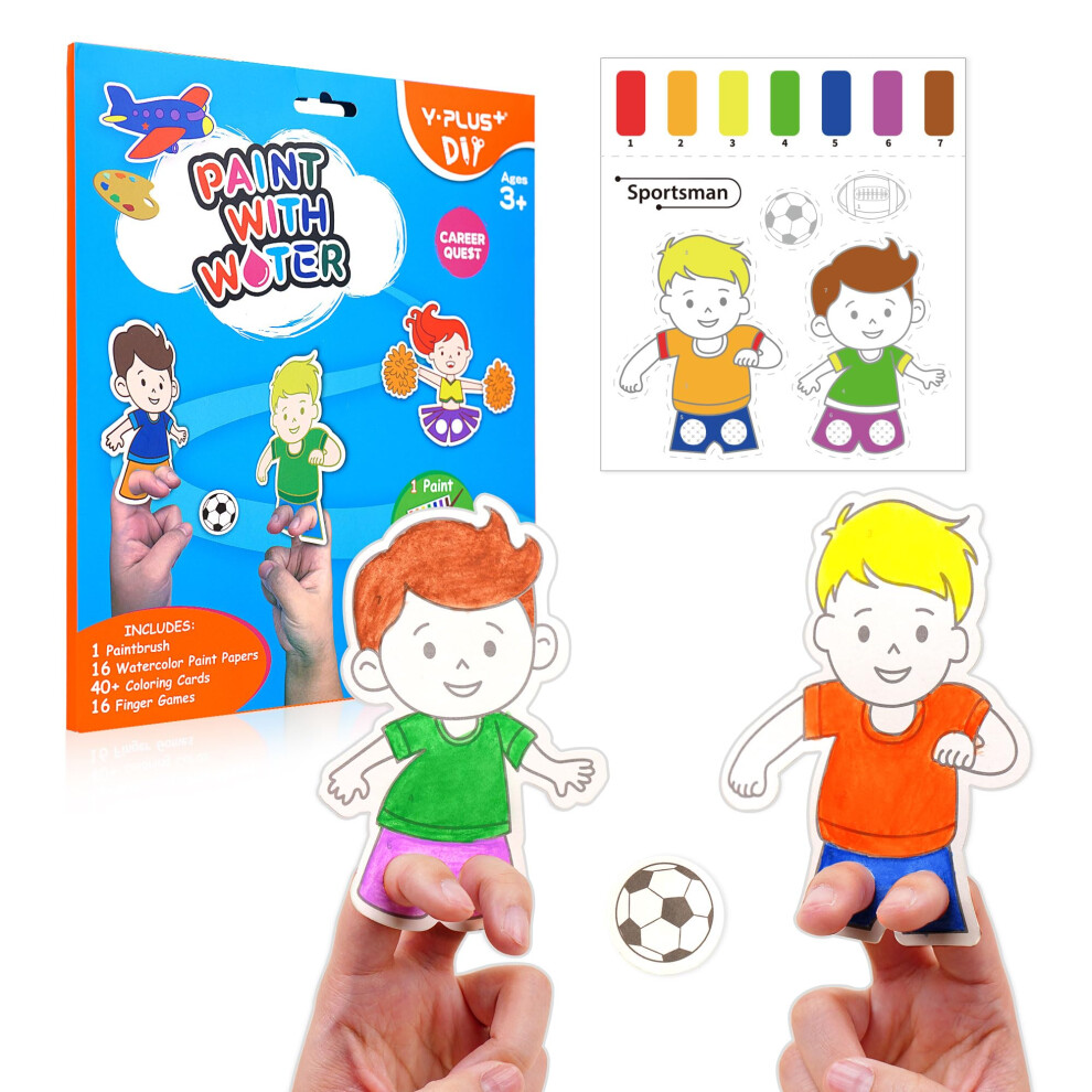 YPLUS Paint with Water Books for Toddlers Watercolor Painting Funny Careers