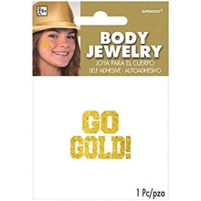Amscan Go Gold myrkyttömät kimaltelevat vartalokorut 5"""" X 3 1/2""""