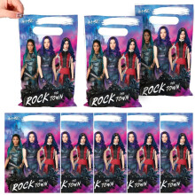 Disney Fun & Adorable Descendants 3 Multicolor Folded Loot Bag - 9"""" x 6.5"""" (Pack of 8) - Great Party Bags For Kids Themed Parties & Events
