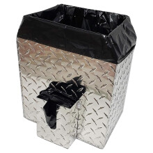 Activedogs Dog Poop Bucket Pet Waste Reteiner - Cestino per cani da cane pesante Can Pail di smaltimento esterno - Un secchio di metallo in alluminio