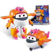 Super Wings Transformable Toys 5 in Tiki Airplane Transforming Figures Toys 2 in 1 Mode Rescue Bots Action Figure Toys for 3-5 Year Old Boys Girls
