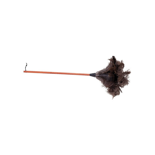Redecker strutsfjder dammduk med lackerat trhandtag 35-3/8-tum