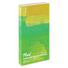 Fluid Watercolor Paper 850048 140LB Hot Press 4 x 8 Block, 15 Vellen, Wit