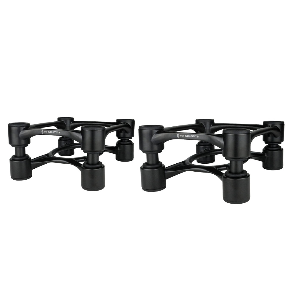 IsoAcoustics Aperta Series Isolation Speaker Stands with Tilt Adjustment: Aperta (6.1"""" x 7.5"""") Black Pair-image-OPC-PHFKK5X-NEW