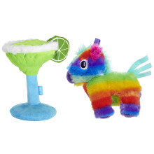 Barkbox Fiesta Party Bundle - Squeaky Dog Lelut - Pehmoiset purulelut - Pentu- ja lemmikkilelut pienille koirille - Full O Fluff Pinata & Muy Squeaky