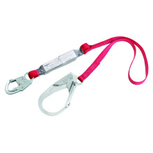3M Protecta PRO Pack 1340125 6-Foot Web Snap Hook At One End Steel Rebar At One End 310-Pound Capacity Red/Gray