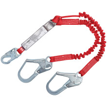 3M Protecta PRO Pack 1342125 6' 100 Prozent elastisches, sto d mpfendes Verbindungsmittel, Karabinerhaken an einem Ende, Stahlbewehrungshaken an