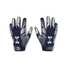 Under Armour jongens Youth F8 Voetbal Handschoenen, Midnight Navy (410)/Metallisch Zilver, Jeugd Klein