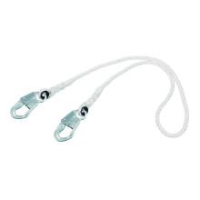 3M Protecta PRO 1385501 Rope Restraint Lanyard 6' White 2 Snap Hooks 310 lb. Capacity