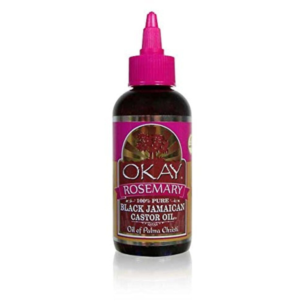 Ok Noire D'huile De Ricin Jama Cain Avec Le Romarin 4 Onces Par Ok-image