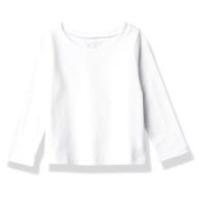 The Children's Place Baby-M   dchen und Kleinkinder, lang   rmeliges Basic-T-Shirt zum    bereinanderlegen, Wei   , 2er-Pack, 12   18 Monate, USA
