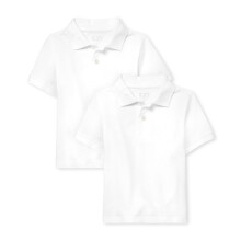 The Children's Place Piqu   -Poloshirt f   r Babys und Kleinkinder, kurz   rmlig, Wei   , 6   9 Monate