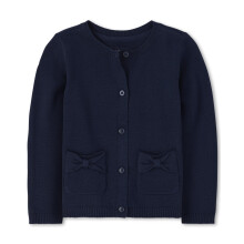The Children's Place Baby Kleinkind M   dchen Strickjacke mit Schleife und Tasche, Tidal, 4T