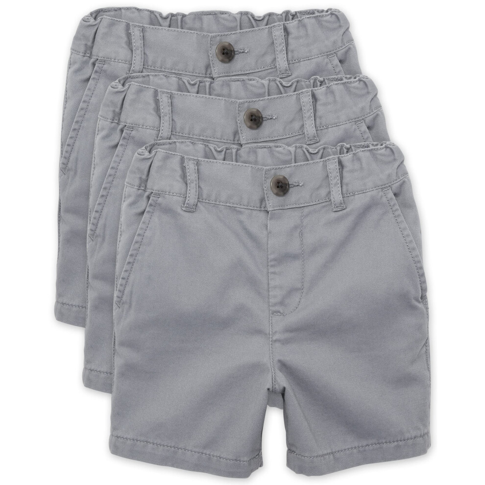 I Bambini Della Collocazione Dei Bambini Baby And Toddler Stretch Chino Shorts3 Packfin Gray2T-image