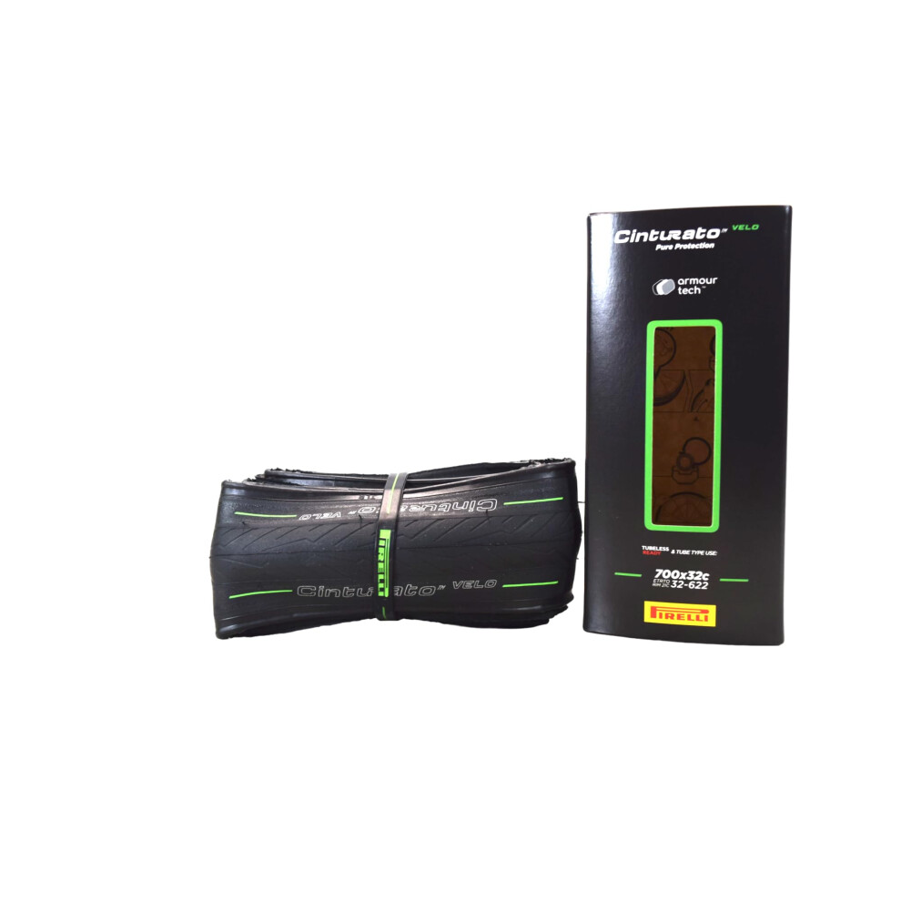 Pirelli Cinturato Velo TLR 32-622 (700 x 32c) Road Bike Tire - Ultimate Protection for Confidence in Harsh Conditions - Versatile Design for Long-Dist