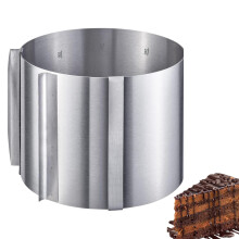 Westmark 313022E1 tortiera ad anello molto alta: 15 cm diametro 16-30 cm con scala graduata in acciaio inox a sorpresa argento
