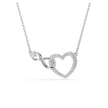 Swarovski Hyperbola Pends Heart and Infinity Clear Rhodium terminado