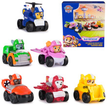 PAW Patrol: Air Rescue 6-Piece Pup Squad Racers Toy Cars Gift Set with Chase Marshall Skye Rubble Rocky & Zuma Kids Toys for Boys & Girls