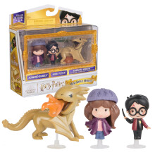 Wizarding World Harry Potter Micro Magical Moments ?r 4 S?t med Harry Hermione & Ungarsk Hornhale Dragon Leget?j & Vitrine B?rneleget?j