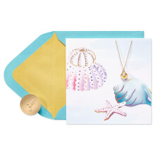 Papiro Blank Card con collana per lei - Gioielli di Papirus Collection (collana conchiglia)