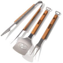 YouTheFan NFL San Francisco 49ers Classic Series 3dln grilovac sada z nerezov oceli 22"""" x 9""""
